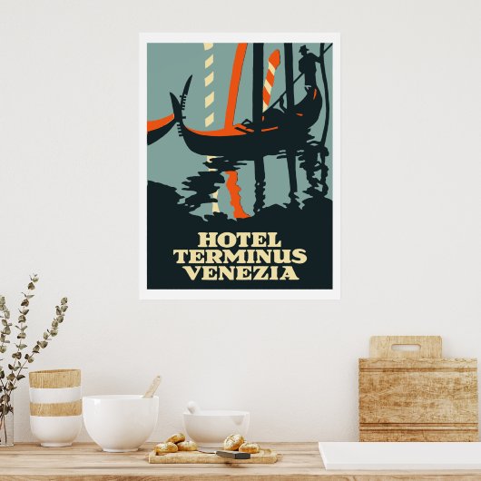 Hotel Terminus Venezia (Italië) Poster (Keuken)