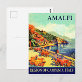 Hotel terrace in Amalfi, Campanië, Italië, reizen Briefkaart (Voorkant / Achterkant)