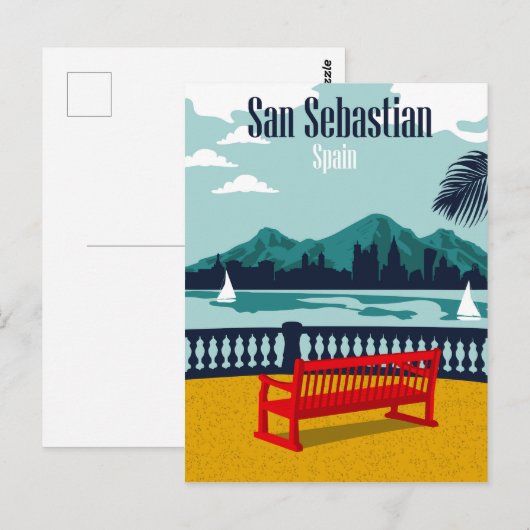 Hotel Terrace in San Sebastian, Spanje Briefkaart (Voorkant / Achterkant)