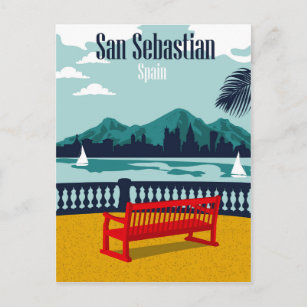 Hotel Terrace in San Sebastian, Spanje Briefkaart