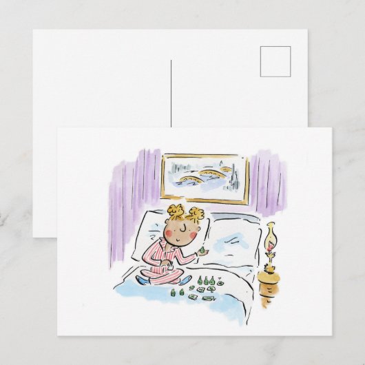 Hotel toiletartikelen verzamelen briefkaart (Voorkant / Achterkant)