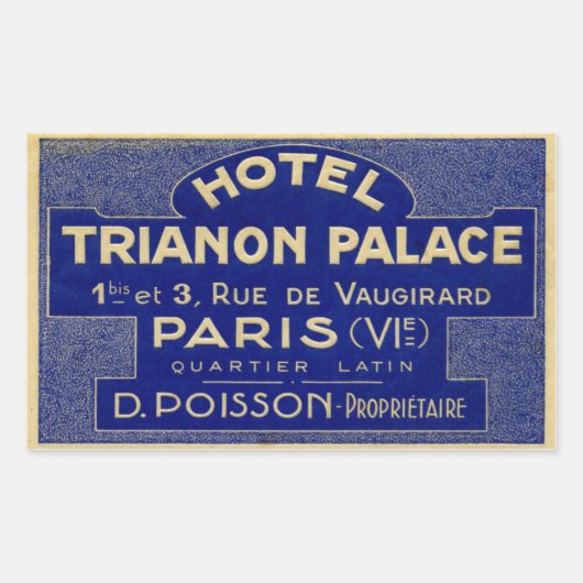 Hotel Trianon Palace (Parijs, Frankrijk) Rechthoekige Sticker (Voorkant)