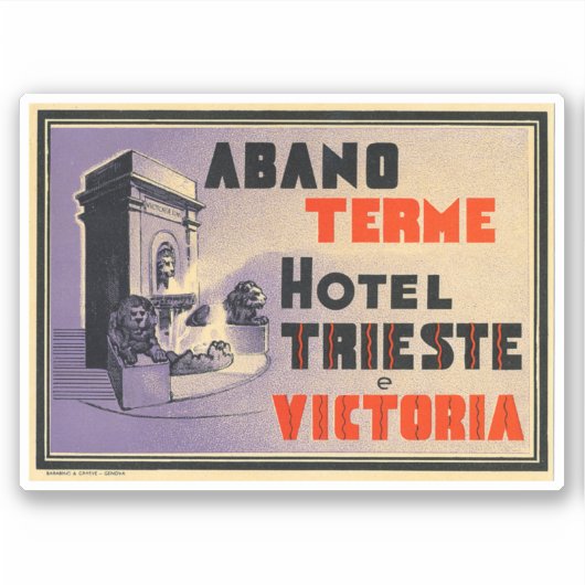 Hotel Trieste Victoria Sticker (Voorkant)