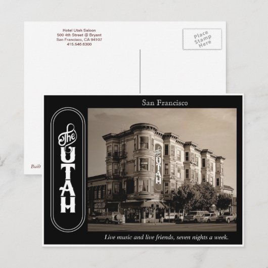 Hotel Utah Saloon briefkaart (Voorkant / Achterkant)
