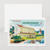 Hotel Vossevangen, Voss Noorwegen Briefkaart (Voorkant / Achterkant)