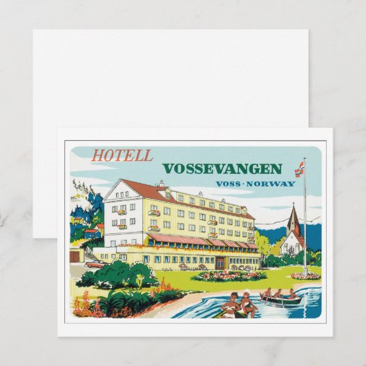 Hotel Vossevangen, Voss Noorwegen Briefkaart (Voorkant / Achterkant)