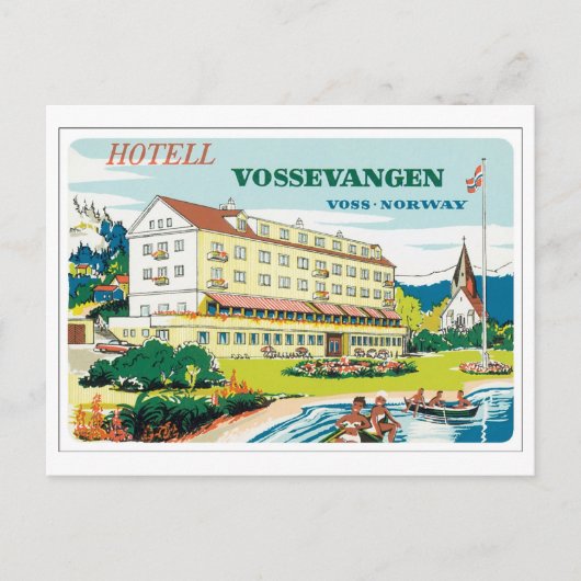 Hotel Vossevangen, Voss Noorwegen Briefkaart (Voorkant)