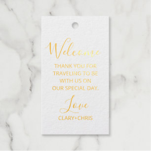 Hotel Welkom Labels, Out of Town Wedding Gift Bag Cadeaulabels