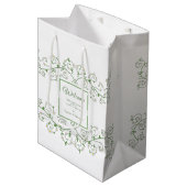 Hotel welkomsttas Floral Vine Heart Medium Cadeauzakje (Voorkant Gekanteld)