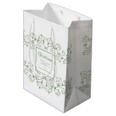 Hotel welkomsttas Floral Vine Heart Medium Cadeauzakje (Achterkant Gekanteld)