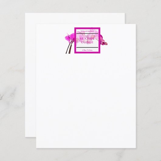 Hotel Wellness en Spa zakengastaccessoire (Voorkant / Achterkant)