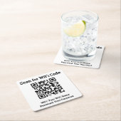 Hotel WiFi Details Plus QR-code Kartonnen Onderzetters (Insitu)