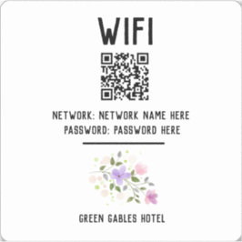 Hotel WiFi Sticker met QR-code