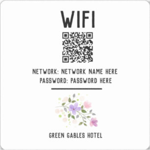 Hotel WiFi Sticker met QR-code