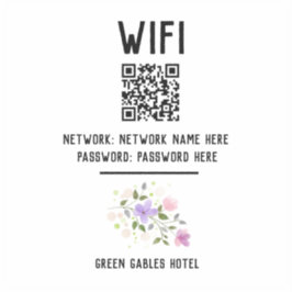 Hotel WiFi Sticker met QR-code