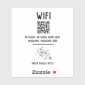 Hotel WiFi Sticker met QR-code (Vel)