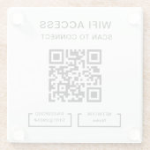 Hotel WiFi Wachtwoord Persoonlijke QR-code Glazen Onderzetter (Achterkant)