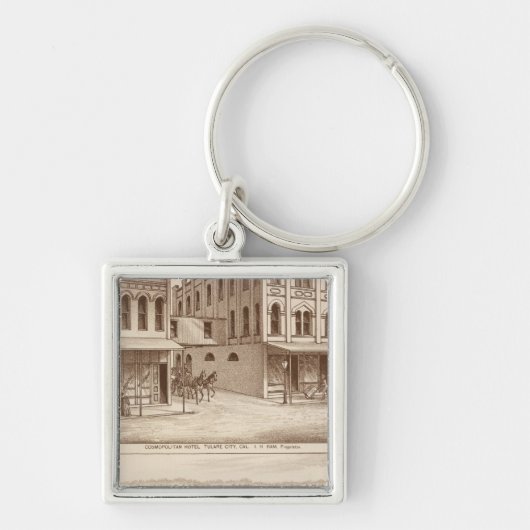 Hotel, wijngaard, Tulare Sleutelhanger (Voorkant)