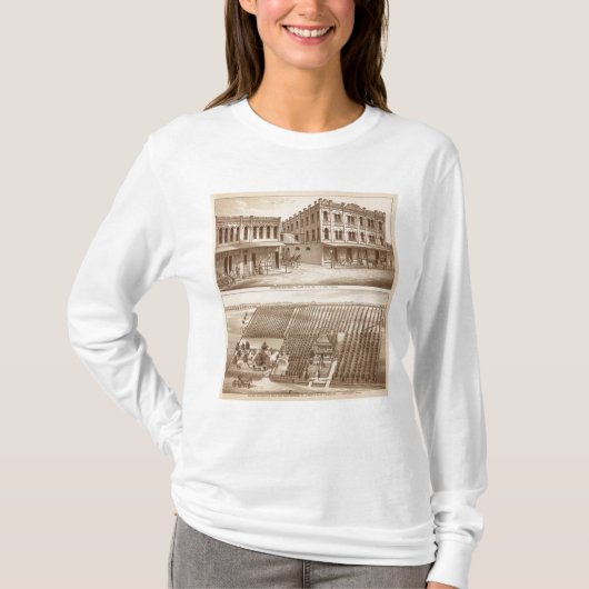 Hotel, wijngaard, Tulare T-shirt (Voorkant)