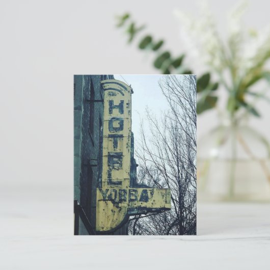 Hotel Yorba Sign Briefkaart, Mexicaanse stad Detro Briefkaart (Staand voorkant)