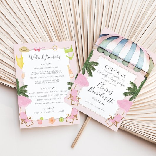 Hotel Zwembad Spa Bachelorette Weekend Uitnodiging