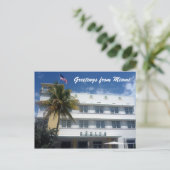 hotelbegroetingen miami briefkaart (Staand voorkant)