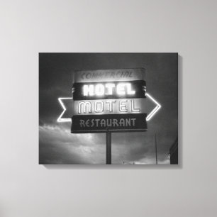 Hotelbord, 1942 canvas afdruk