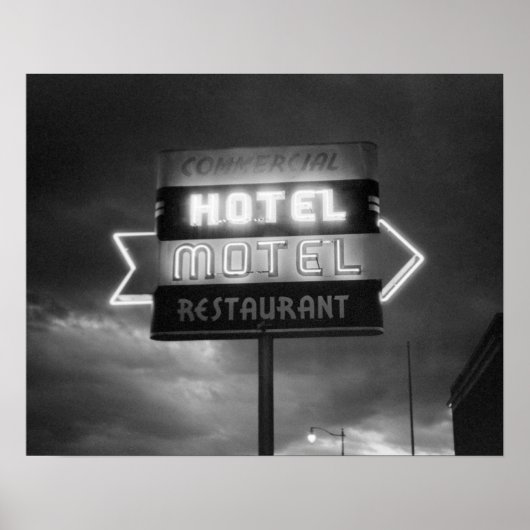Hotelbord, 1942. Oude foto Poster (Voorkant)