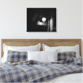  hotelbord, straatlicht en veel licht canvas afdruk (Insitu (Slaapkamer))