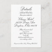 Hotelgegevens Informatiekaartje (Voorkant)