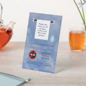 Hotelhanddoek en rookbord reclamebord met voetstuk (Insitu)