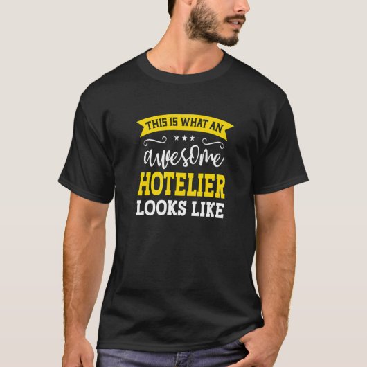 Hotelier Job Title Employee Funny Worker Professio T-shirt (Voorkant)