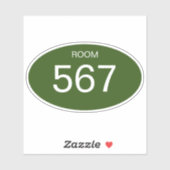 Hotelkamer deurnummer sjabloon vinyl sticker (Vel)