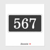 Hotelkamer deurnummerbord sjabloon vinyl sticker (Vel)