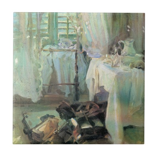 Hotelkamer door John Singer Sargent Tegeltje (Voorkant)