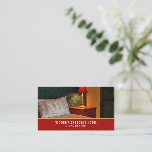 Hotelkamer, Hotel Accommodatie Visitekaartje (Staand voorkant)