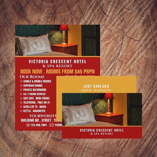 Hotelkamer, Hotel Accommodatie Visitekaartje