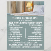 Hotelkamer, Hotelaccommodatie Reclamefolder Flyer (Voorkant)