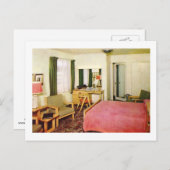 Hotelkamer Interieur jaren '50 Retro Briefkaart (Voorkant / Achterkant)