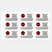 Hotelkamer rookbord rechthoekige sticker (Vel)