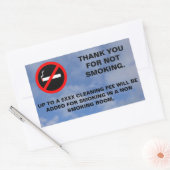 Hotelkamer rookbord rechthoekige sticker (Envelop)