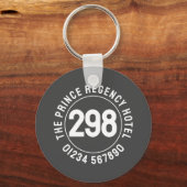 Hotelkamer Sleutelhanger met kamernummer (Voorkant)