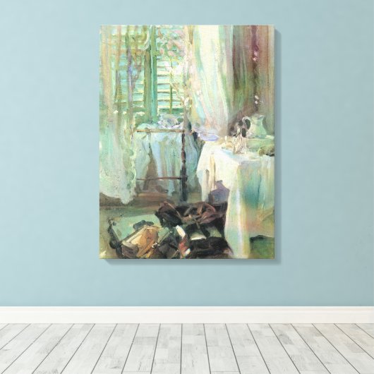 Hotelkamer van John Singer Sargent Canvas Afdruk (Insitu (Houten vloer))