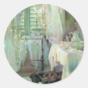 Hotelkamer van John Singer Sargent Ronde Sticker