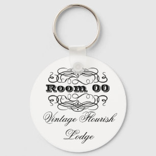 hotelkamer voor  typografie sleutelhanger