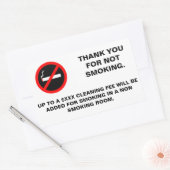 Hotelkamer zonder roken rechthoekige sticker (Envelop)