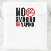 Hotelkamer zonder roken vierkante sticker (Tas)