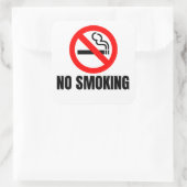 Hotelkamer zonder roken vierkante sticker (Tas)