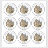 Hotelnaam en foto op blad van 9 Stickers (Vel)