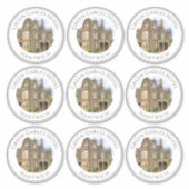 Hotelnaam en foto op blad van 9 Stickers (Voorkant)